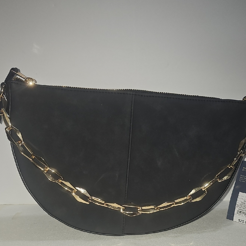 Universal Thread‎ Hobo Black Shoulder Bag with Gold Chain- New
